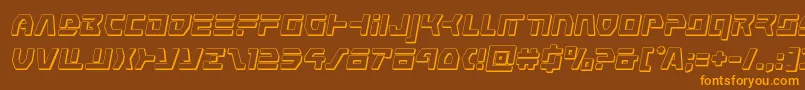 commandoverride3dital Font – Orange Fonts on Brown Background