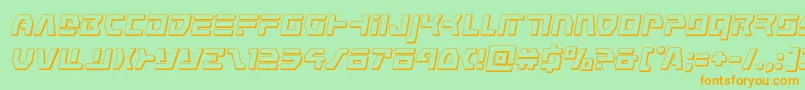 commandoverride3dital Font – Orange Fonts on Green Background