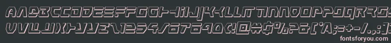 commandoverride3dital Font – Pink Fonts on Black Background