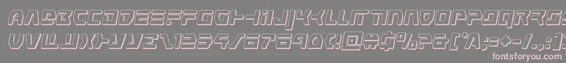 commandoverride3dital Font – Pink Fonts on Gray Background