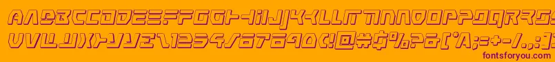 commandoverride3dital Font – Purple Fonts on Orange Background