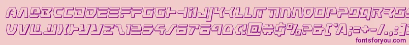commandoverride3dital Font – Purple Fonts on Pink Background