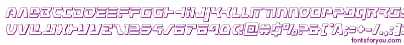 commandoverride3dital Font – Purple Fonts on White Background