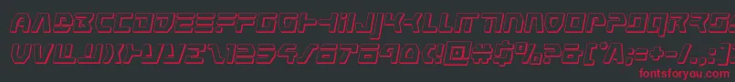 commandoverride3dital-Schriftart – Rote Schriften auf schwarzem Hintergrund