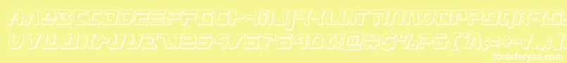 commandoverride3dital Font – White Fonts on Yellow Background