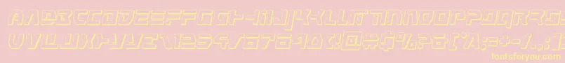 commandoverride3dital Font – Yellow Fonts on Pink Background