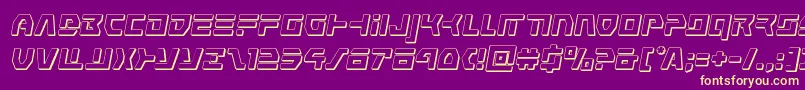 commandoverride3dital Font – Yellow Fonts on Purple Background