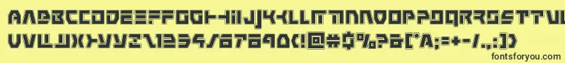 commandoverrideacad Font – Black Fonts on Yellow Background