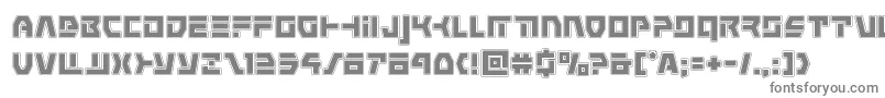 commandoverrideacad-fontti – harmaat kirjasimet valkoisella taustalla