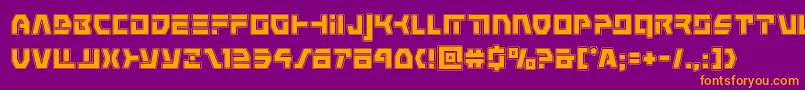 commandoverrideacad Font – Orange Fonts on Purple Background