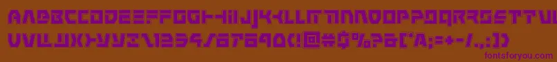 commandoverrideacad Font – Purple Fonts on Brown Background