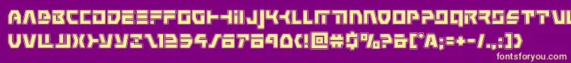 commandoverrideacad Font – Yellow Fonts on Purple Background