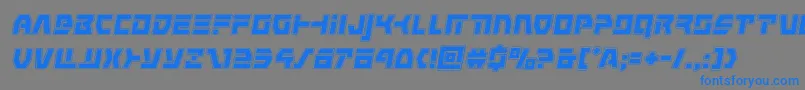 commandoverrideacadital Font – Blue Fonts on Gray Background