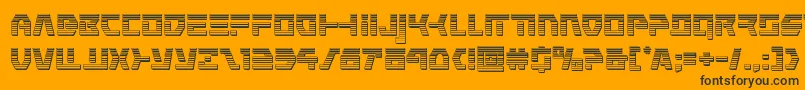 commandoverridechrome Font – Black Fonts on Orange Background