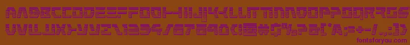 Czcionka commandoverridechrome – fioletowe czcionki na brązowym tle
