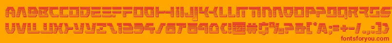 commandoverridechrome Font – Red Fonts on Orange Background