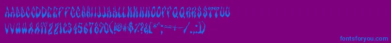 Barbecuejr-Schriftart – Blaue Schriften auf violettem Hintergrund