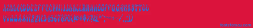 Barbecuejr Font – Blue Fonts on Red Background