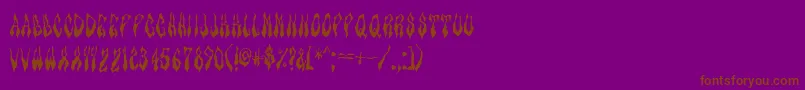 Barbecuejr Font – Brown Fonts on Purple Background