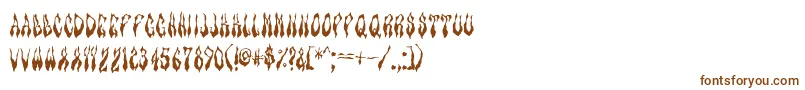 Barbecuejr-Schriftart – Braune Schriften auf weißem Hintergrund