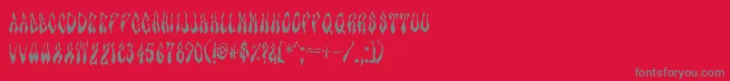 Barbecuejr-Schriftart – Graue Schriften auf rotem Hintergrund