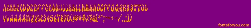 Barbecuejr Font – Orange Fonts on Purple Background