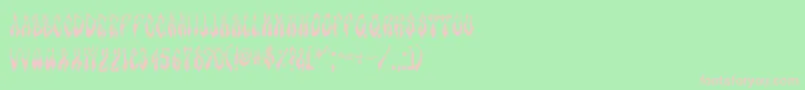 Barbecuejr Font – Pink Fonts on Green Background