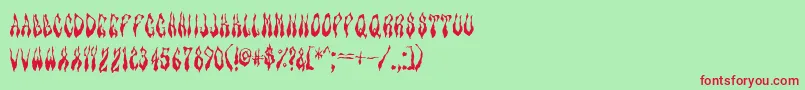 Barbecuejr Font – Red Fonts on Green Background