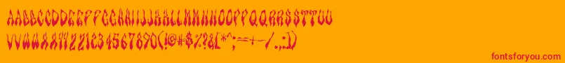 Barbecuejr Font – Red Fonts on Orange Background