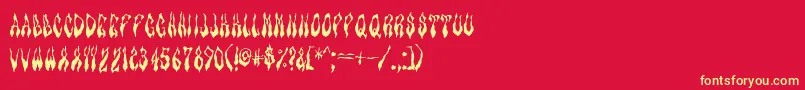 Barbecuejr Font – Yellow Fonts on Red Background