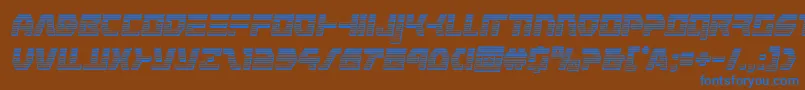 commandoverridechromeital Font – Blue Fonts on Brown Background