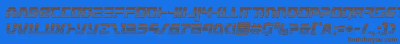 commandoverridechromeital Font – Brown Fonts on Blue Background