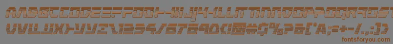 commandoverridechromeital Font – Brown Fonts on Gray Background