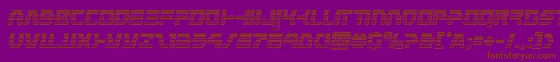 commandoverridechromeital Font – Brown Fonts on Purple Background