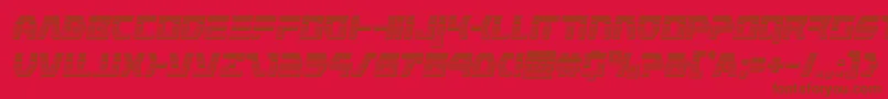 commandoverridechromeital Font – Brown Fonts on Red Background