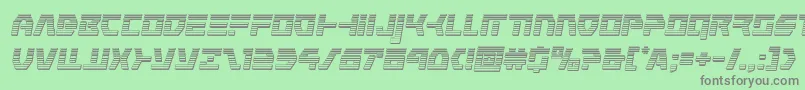 commandoverridechromeital Font – Gray Fonts on Green Background