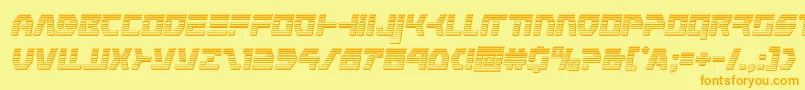 commandoverridechromeital Font – Orange Fonts on Yellow Background