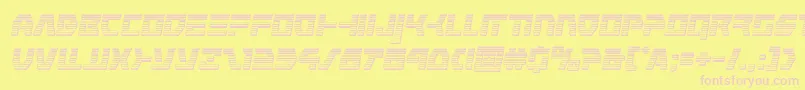 commandoverridechromeital Font – Pink Fonts on Yellow Background