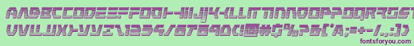 commandoverridechromeital Font – Purple Fonts on Green Background