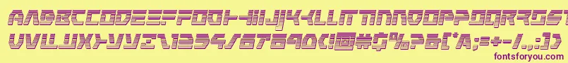commandoverridechromeital Font – Purple Fonts on Yellow Background