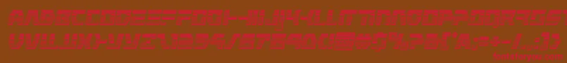 commandoverridechromeital Font – Red Fonts on Brown Background