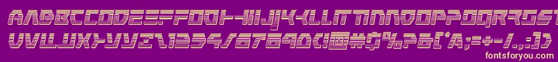 commandoverridechromeital Font – Yellow Fonts on Purple Background