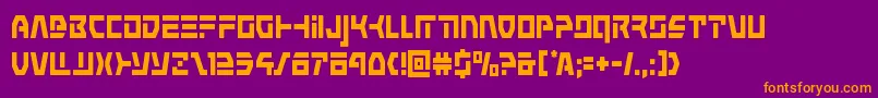 commandoverridecond Font – Orange Fonts on Purple Background