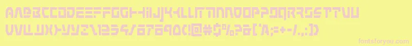 commandoverridecond Font – Pink Fonts on Yellow Background