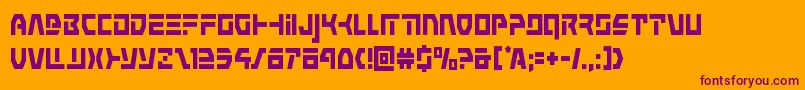 commandoverridecond Font – Purple Fonts on Orange Background
