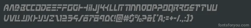 フォントcommandoverridecondital – 黒い背景に灰色の文字