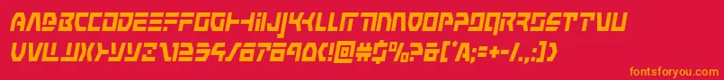 commandoverridecondital Font – Orange Fonts on Red Background