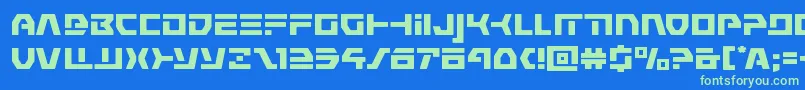 commandoverrideexpand Font – Green Fonts on Blue Background
