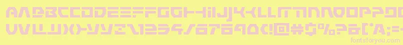 commandoverrideexpand Font – Pink Fonts on Yellow Background