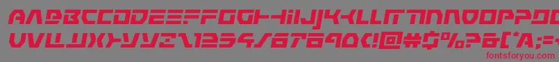 commandoverrideexpandital Font – Red Fonts on Gray Background